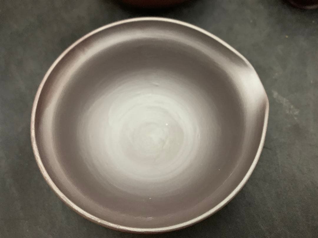 萬古焼 煎茶器　榮峰窯　勇山 作　急須　湯冷　湯呑5客