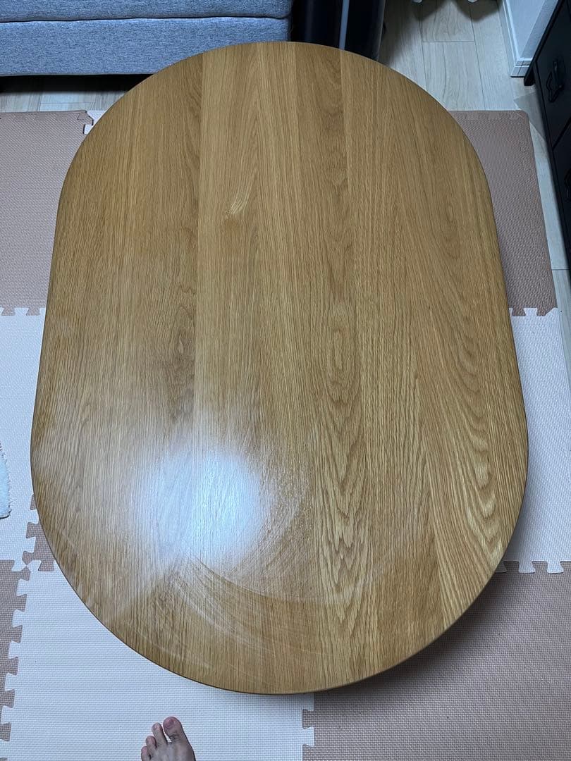 こたつテーブル(120×80cm)オーバル形 ウォールナット突き板 ナチュラル