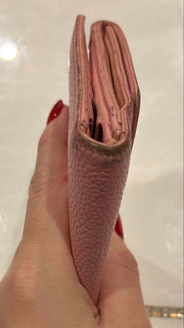 ⭐︎シャネル CHANEL 財布 二つ折りピンク キャビア ココマーク