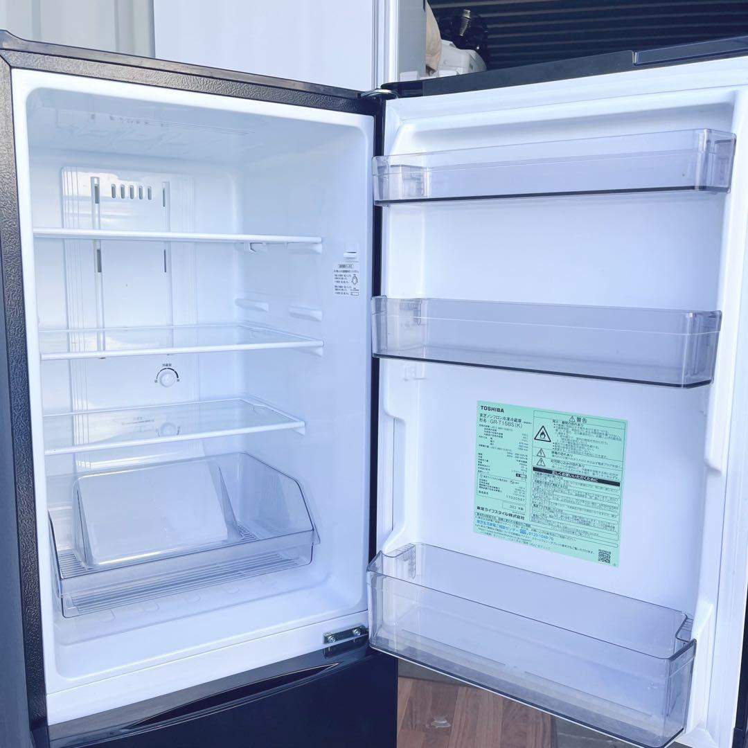 取付無料！東芝 2024年製 高性能スタイリッシュブラック冷蔵庫！洗濯機