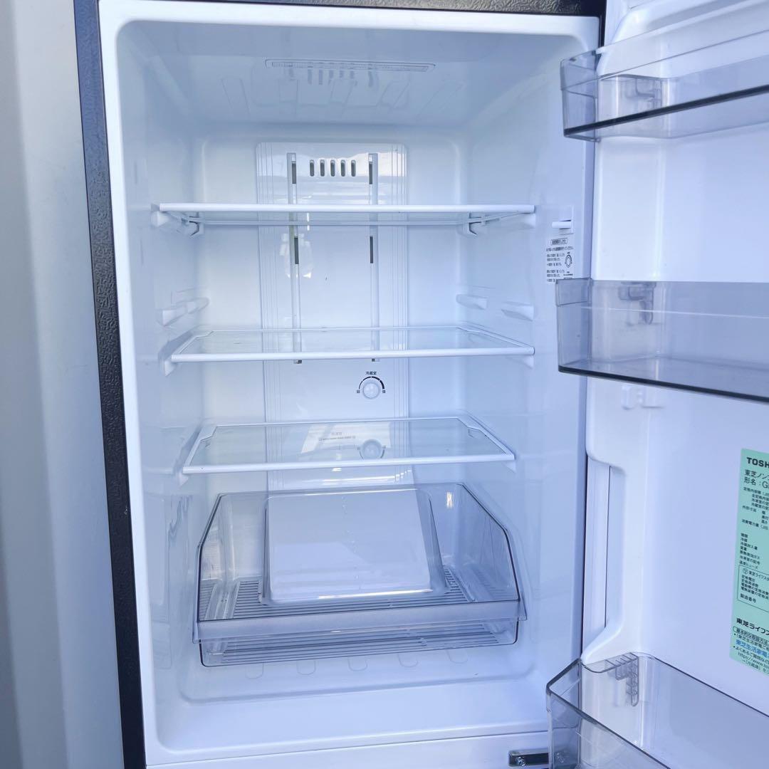 取付無料！東芝 2024年製 高性能スタイリッシュブラック冷蔵庫！洗濯機