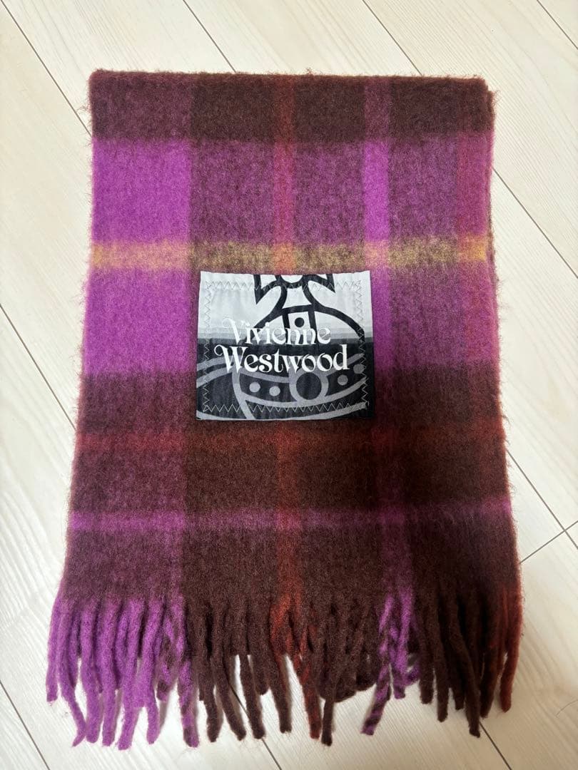ヴィヴィアンウエストウッド デカロゴ マフラー大判ストール