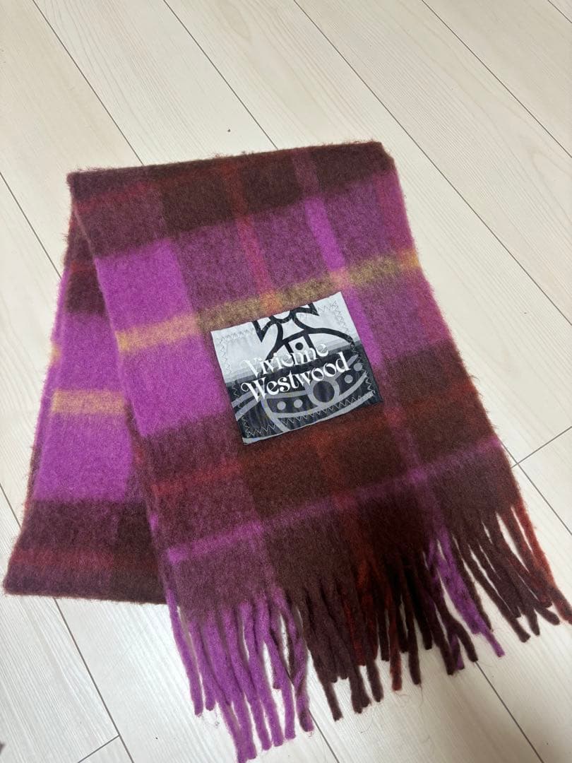 ヴィヴィアンウエストウッド デカロゴ マフラー大判ストール