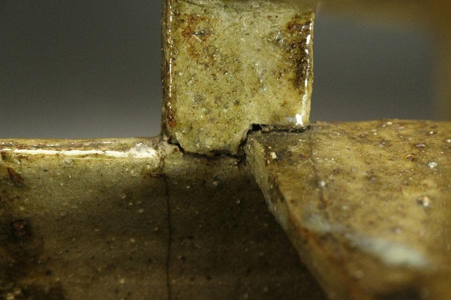 茶道具 古唐津 手付 水指(ZE568)