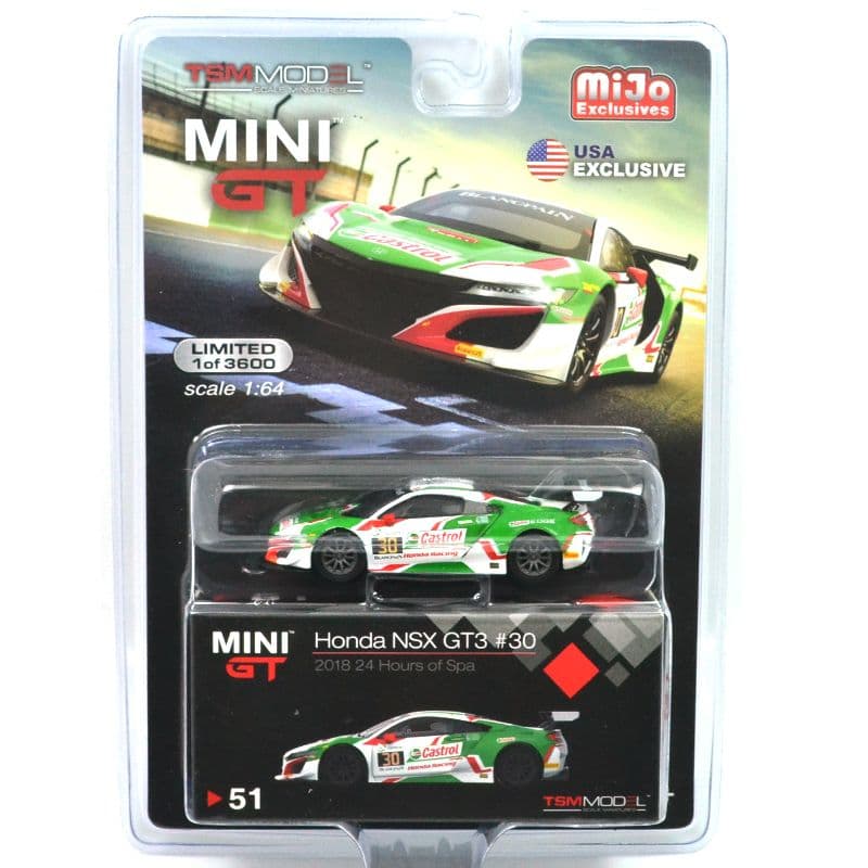 MINI GT ホンダ　NSX GT3 #30 24HR スパ　カストロール