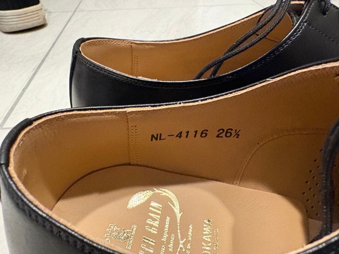 スコッチグレイン NL4116 26.5 ストレートチップ 黒