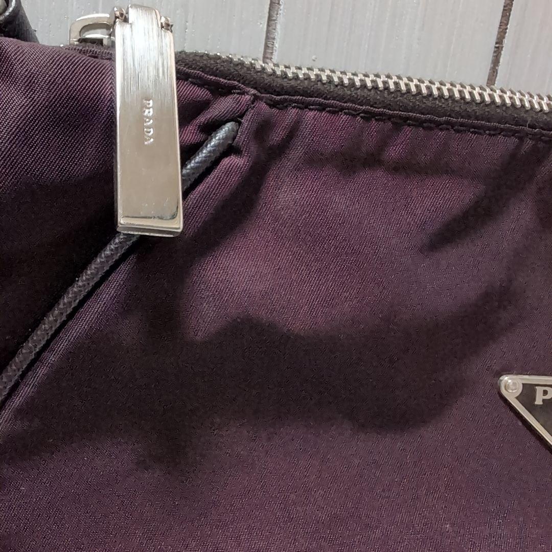 【専用ページ】　プラダ ＢＲ2806 ロゴプレート ハンドバッグ 　【パープル】