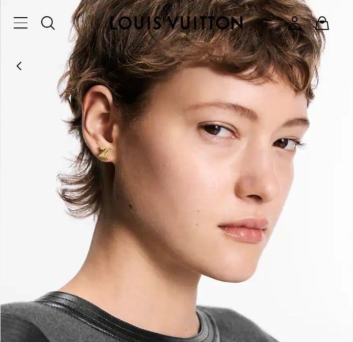 ルイヴィトン　M01621　ピアス・GO-14　LVロゴ