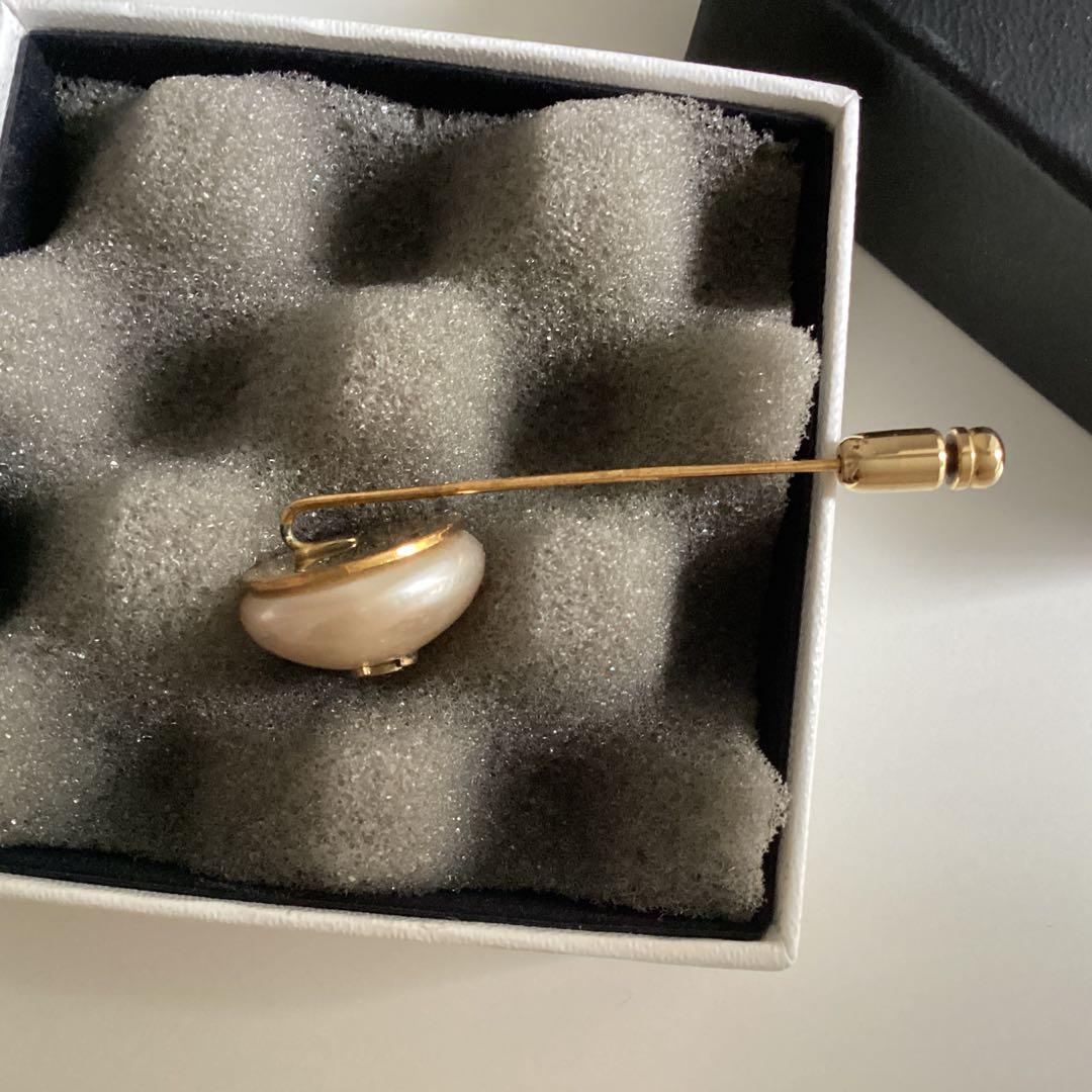 CHANEL ヴィンテージ ピンブローチ フェイクパール ゴールド ココマーク