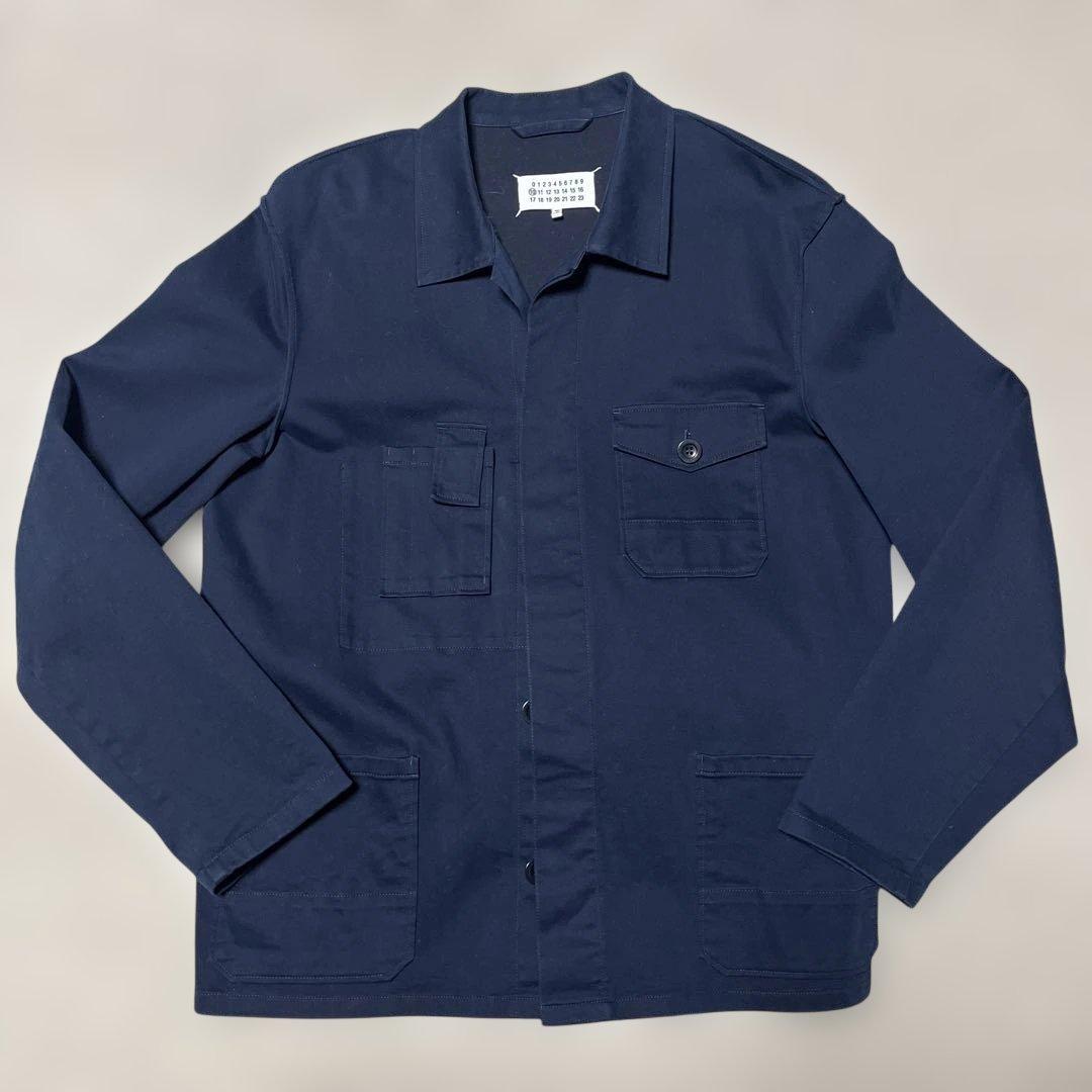 マルジェラ　ネイビー　ジャケット　カバーオール　コットン