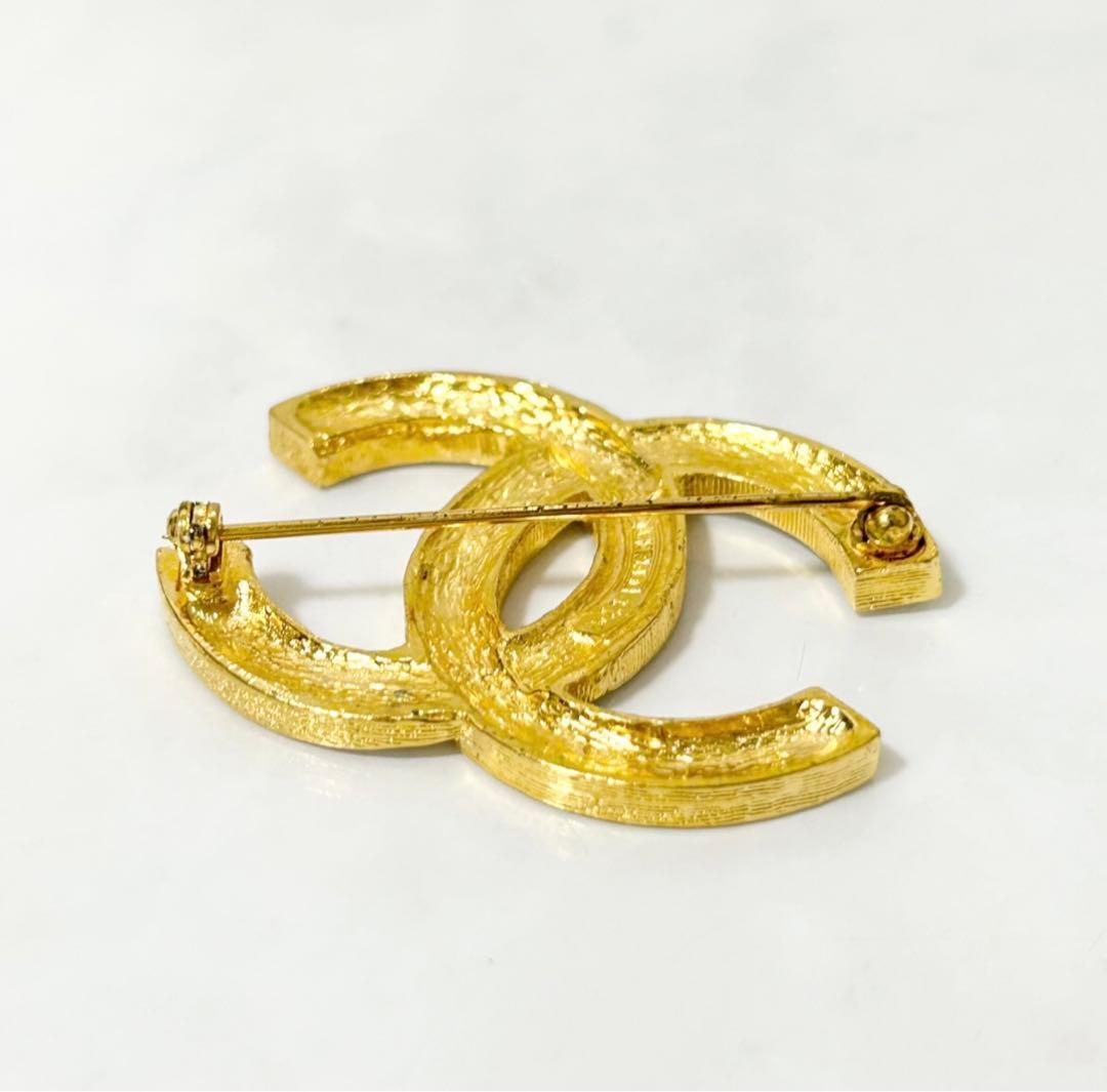 美品 CHANEL ココマーク ラインストーン ブローチ ヴィンテージ