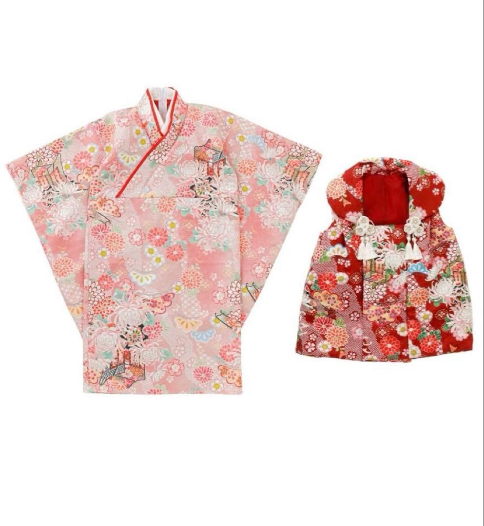 キャサリンコテージ　いにしえ華車・桃✖️赤　草履シューズセット