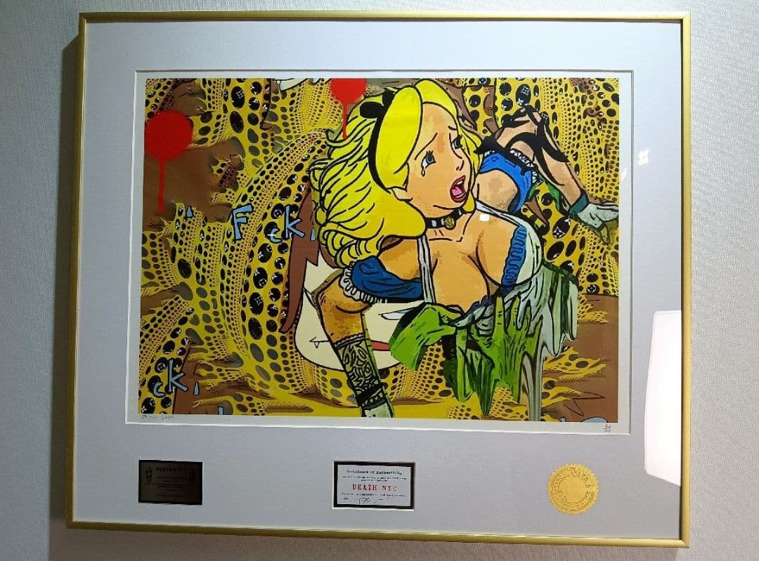 DEATH NYC 額付き 世界限定100枚 アートポスタ 白雪姫 草間彌生