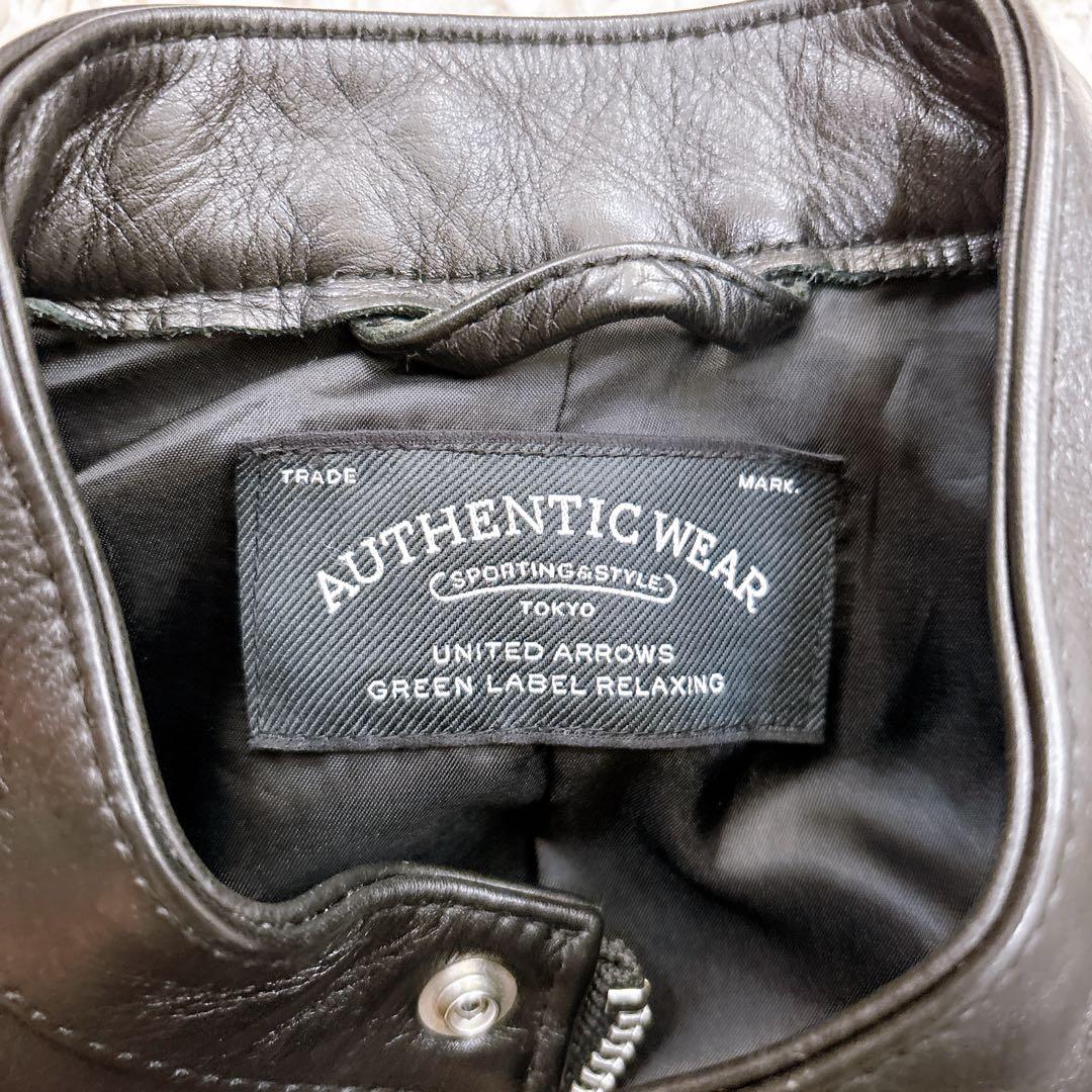 良品　ユナイテッドアローズ　AUTHENTIC WEAR レザージャケット　M