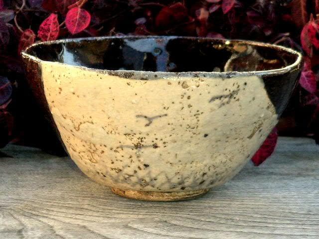 ♥志野織部　茶碗　在印　桐箱付き　志野　織部　骨董品