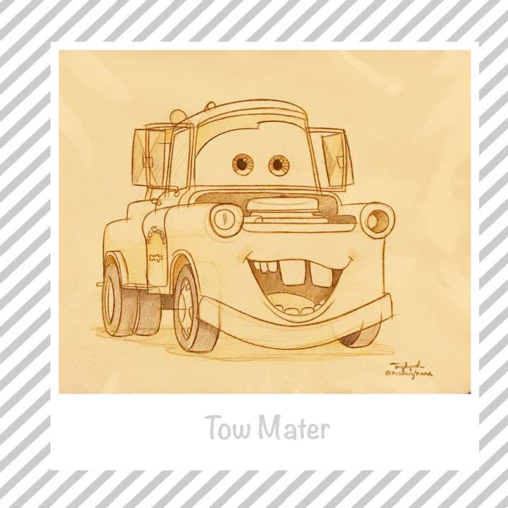 激レア！ メーター 世界に１枚 Art Of Disney カーズ ラフスケッチ