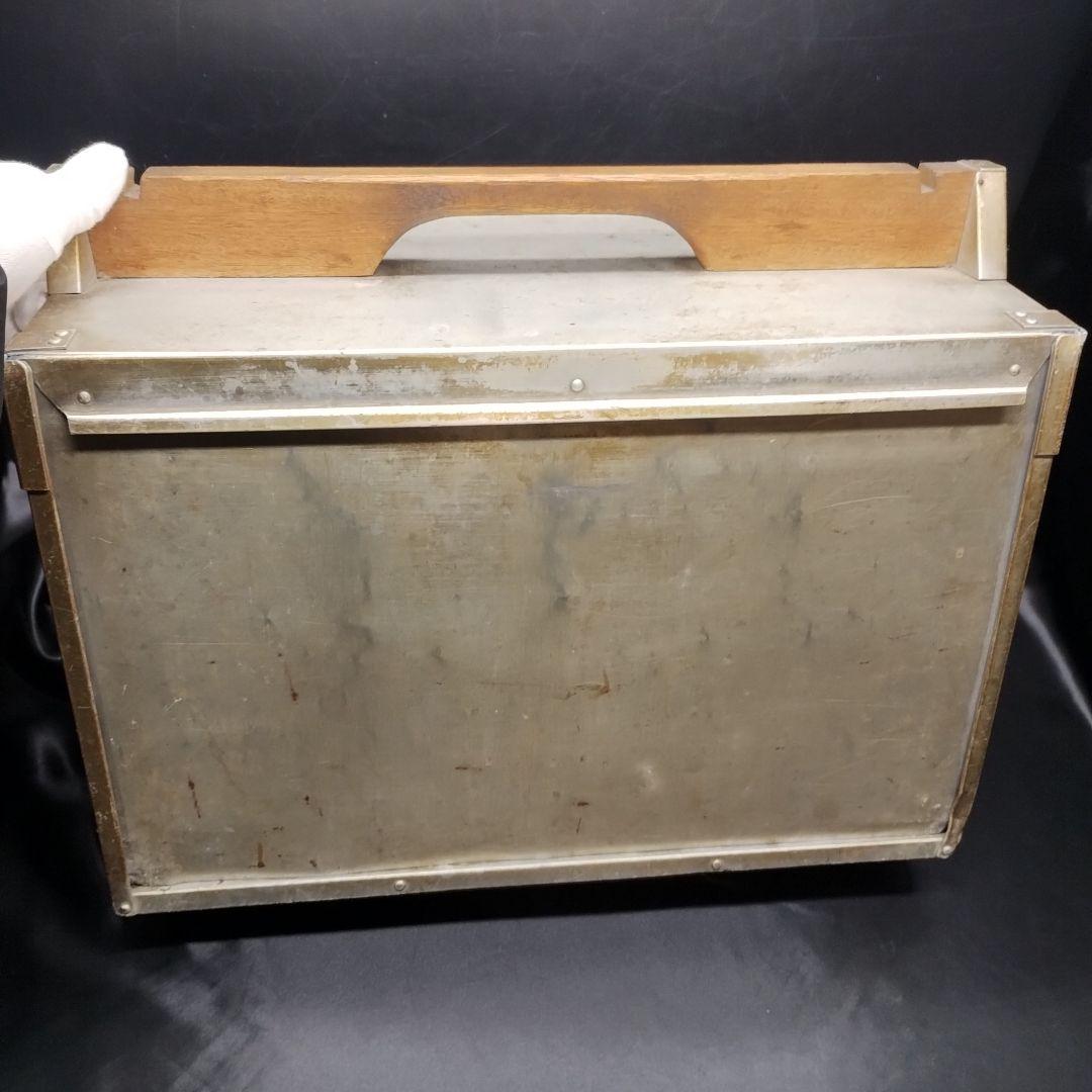 ◼️昭和レトロ◼️アルミ 出前箱 横型 4段