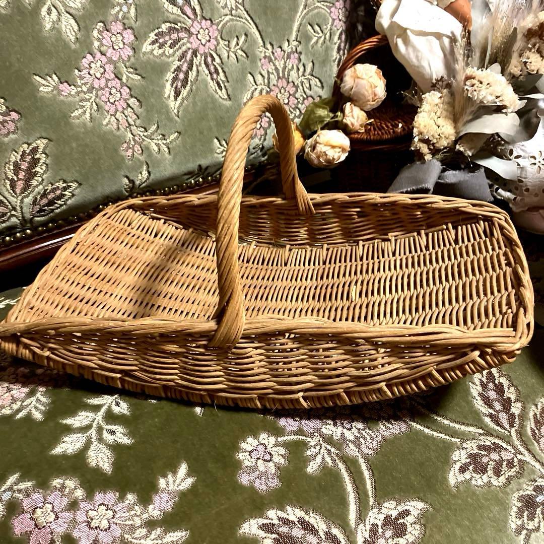 フランスアンティーク舟形パニエ　フランスアンティークパニエ