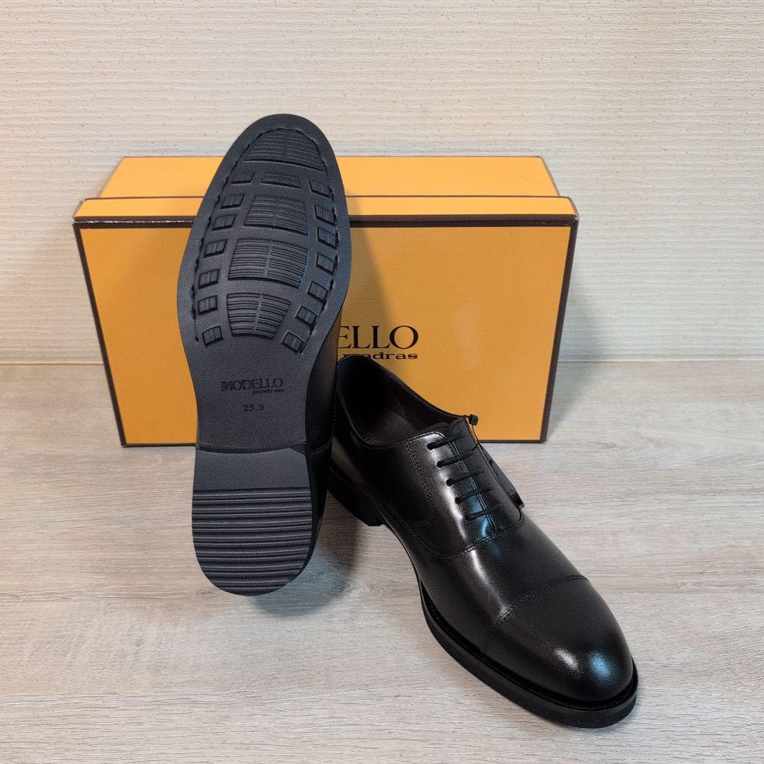 新品未使用★MODELLO ドレスシューズ DM8701 25.5cm ブラック
