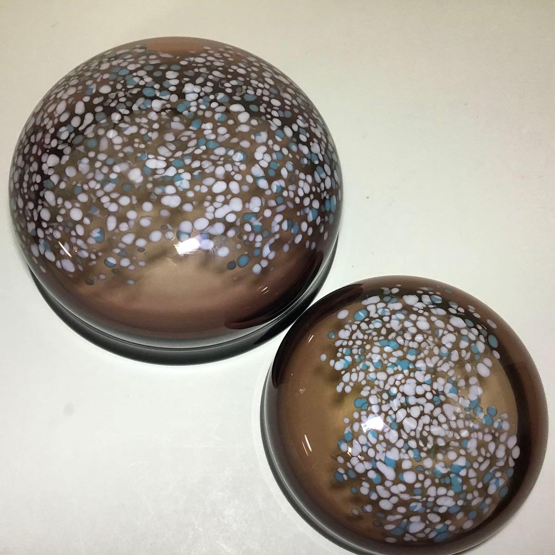 小林貢◆吹き硝子 ガラス鉢◆ボウル 工芸ガラス 和ガラス 盃洗 建水 菓子鉢 紫