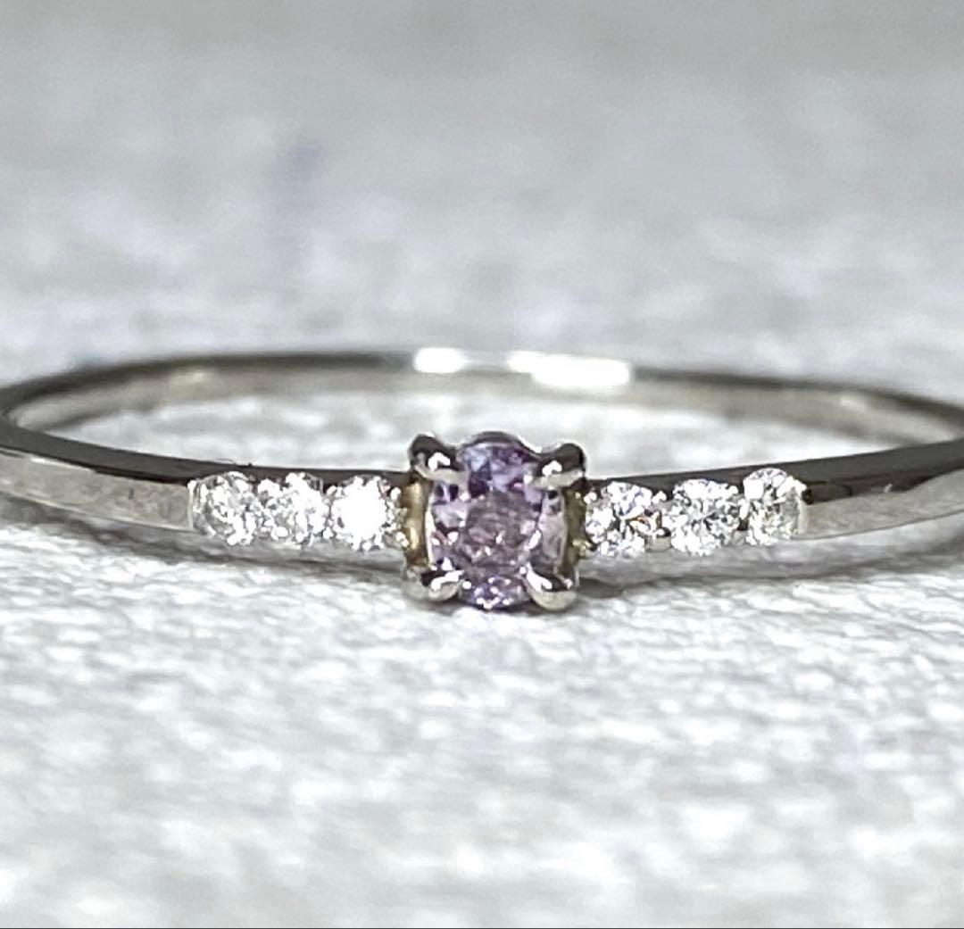 pt900 ピンクダイヤ　リング