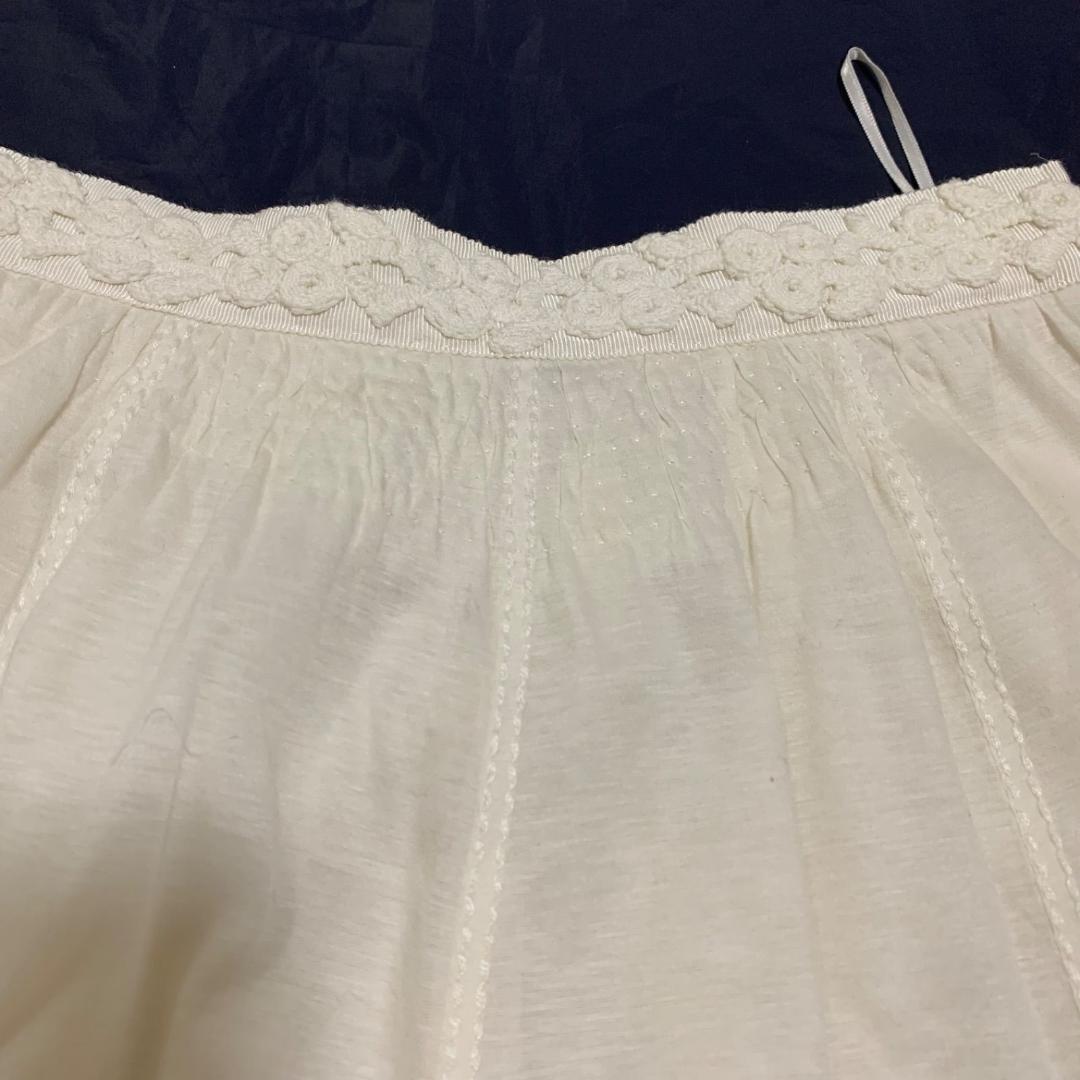 良品✨ルイヴィトン レース 刺繍 フレアスカート 白 ホワイト 34 S