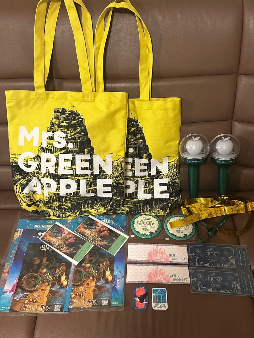 ミセスグリーンアップル　ペンライト2本バベル　リンゴジャムシート特典セット