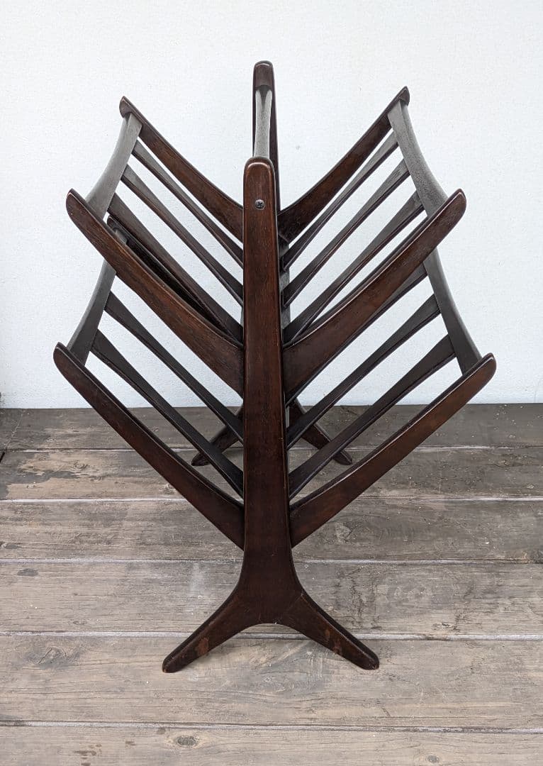 オールドマルニ　マガジンラック　2段　ヴィンテージ　マルニモッコウ　昭和レトロ