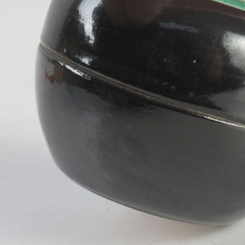 茶道具　萬古焼　加賀瑞山造　干支寅香合　共箱　V　9693