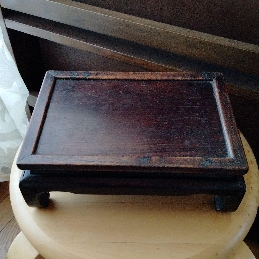 最終値下げ　貴重中国骨董　旧蔵硬木書道用具 中国清の時代古い唐木案机