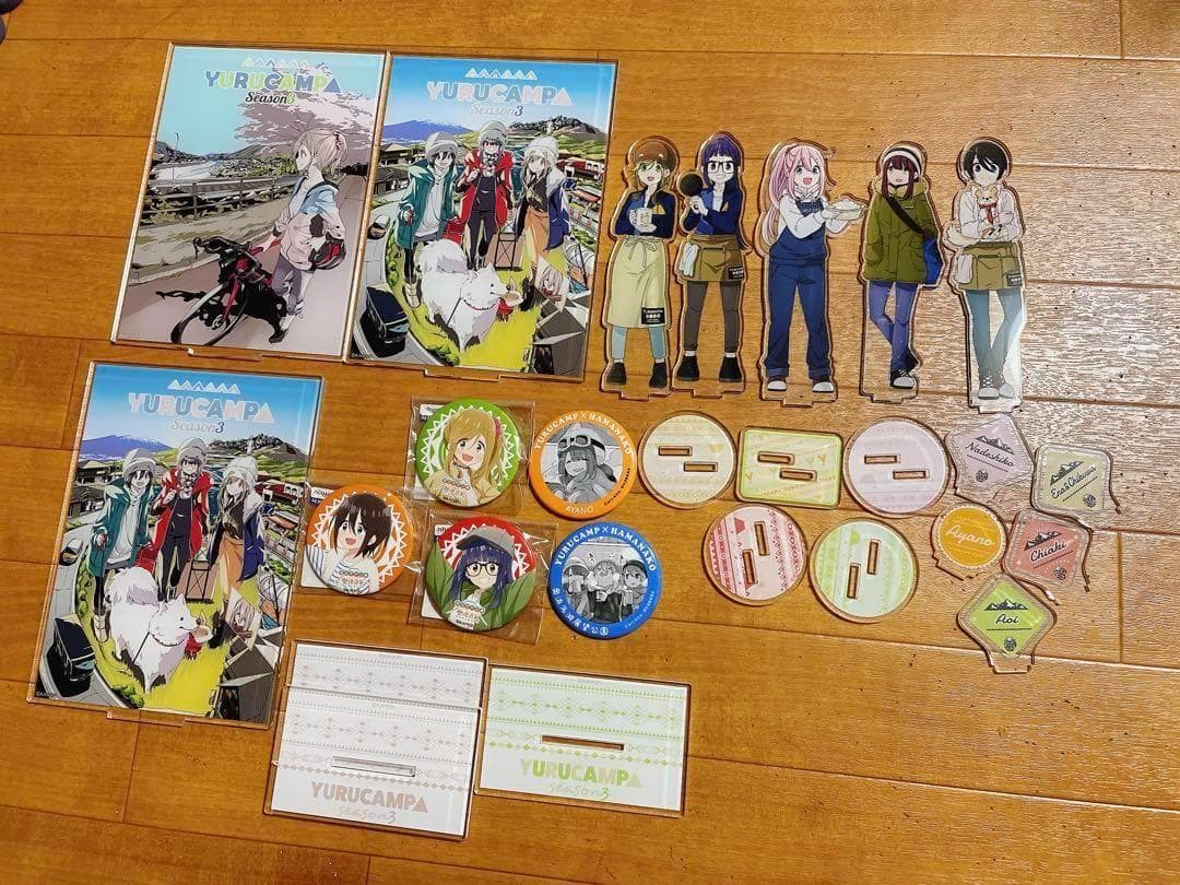 ゆるキャン アクリルスタンド 缶バッジ まとめ セット 浜名湖 限定 聖地巡礼