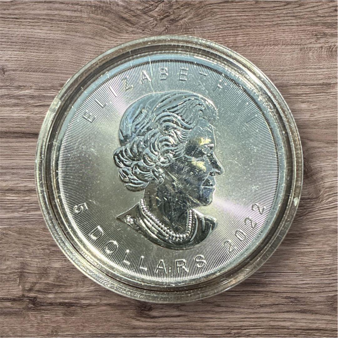 カナダ メープルリーフ1オンス 銀貨 5ドル 2022年