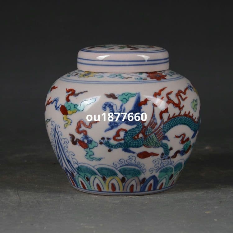 斗彩龍鳳紋紅胎天字壺 茶壺 景徳鎮 陶磁器 装飾品 現代工芸品 美術品 置物