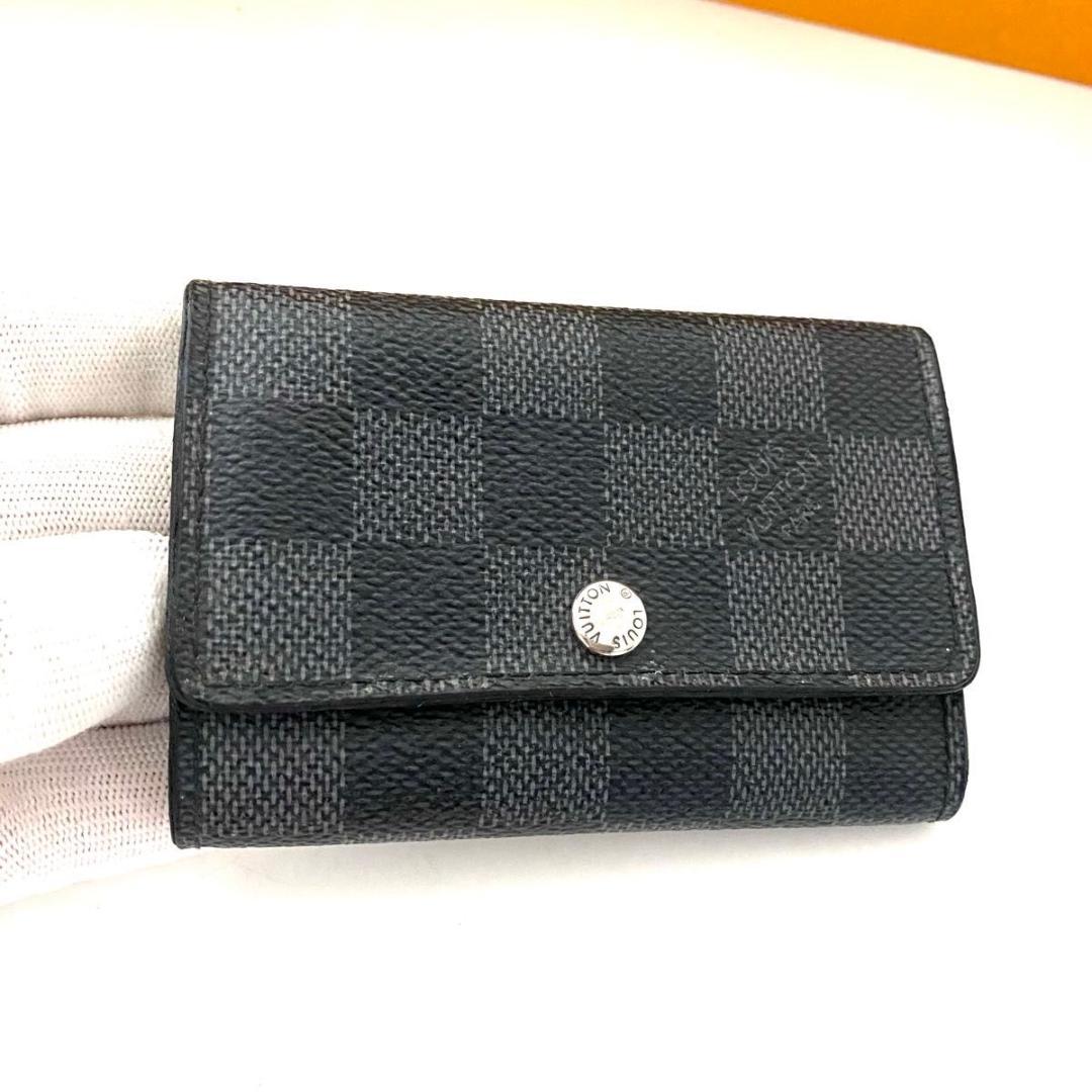 ルイ ヴィトン◎ミュルティクレ6 ダミエ グラフィット キーケース ブラック