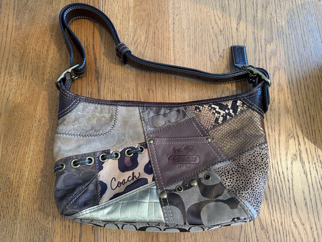 【希少】Coach パッチワーク ショルダーバッグ