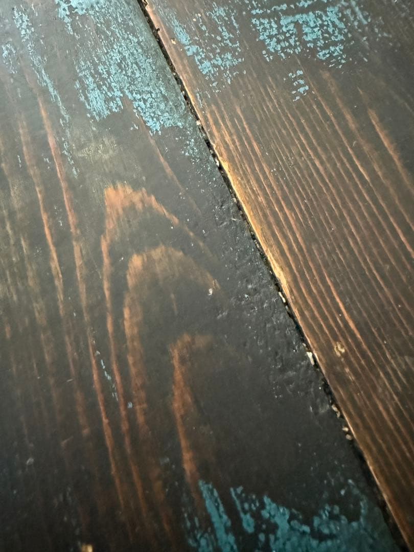 【英国買付・希少】ペイント天板 × SINGER脚 アンティークテーブル