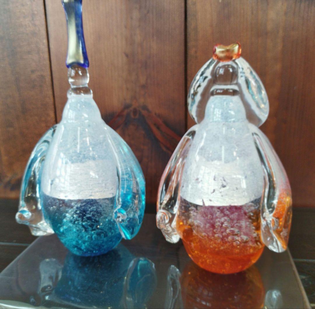 メル様売約済　新品　淡雪びな　硝子　おひなさま　置物