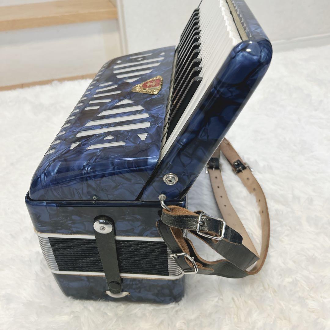 【美品】TOMBO トンボアコーディオン No.302 ブルー 希少