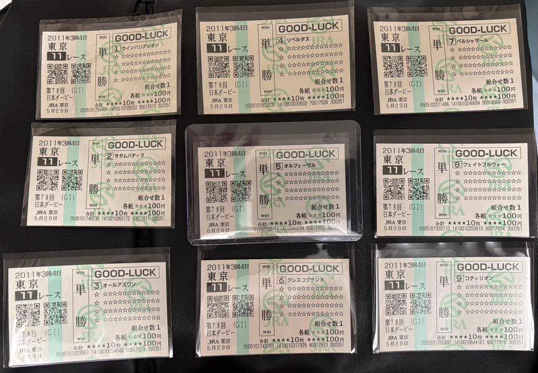 【オルフェーヴル】日本ダービー全18頭出走馬(現地的中馬券)クイックピック