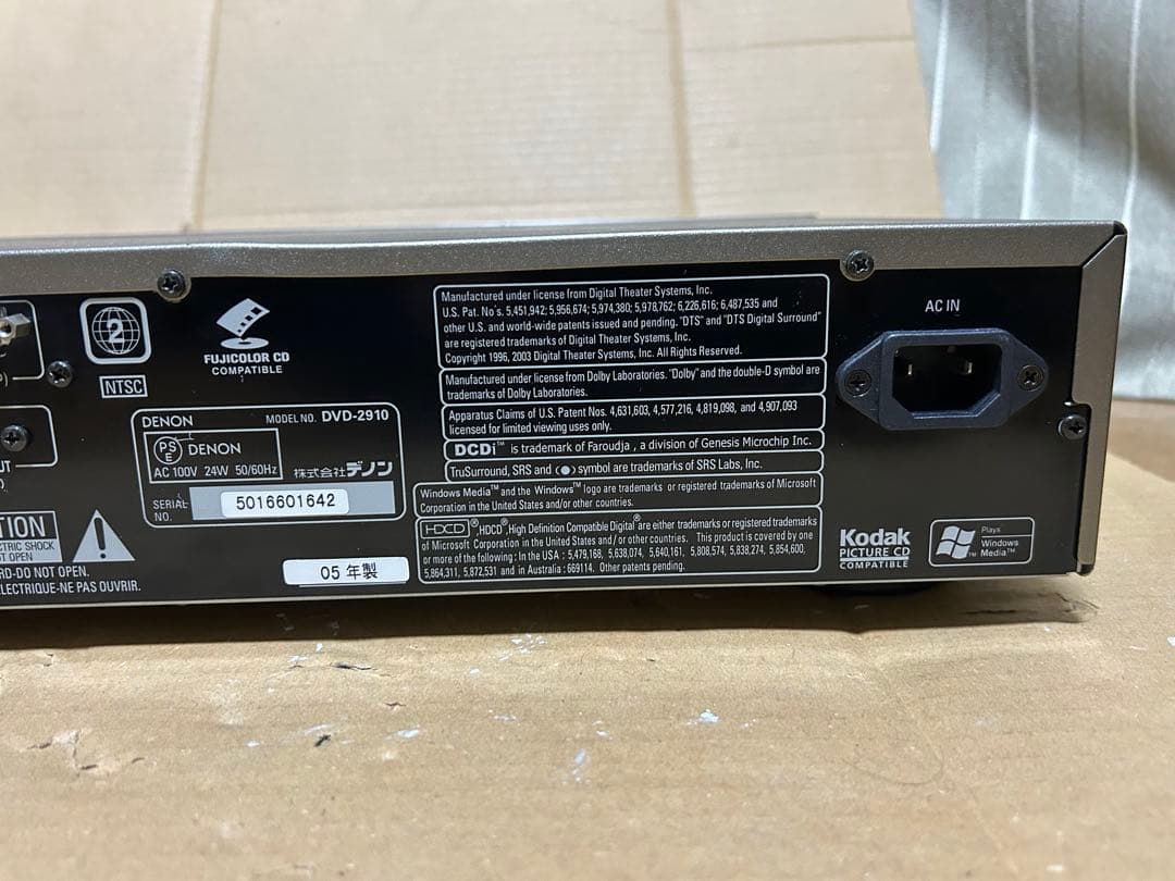 【使える！美品！】DENON DVD-2910 DVDプレーヤー動作確認済み！