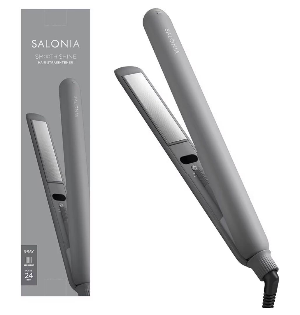 新品未開封 SALONIA スムースシャイン ストレートヘアアイロン グレー