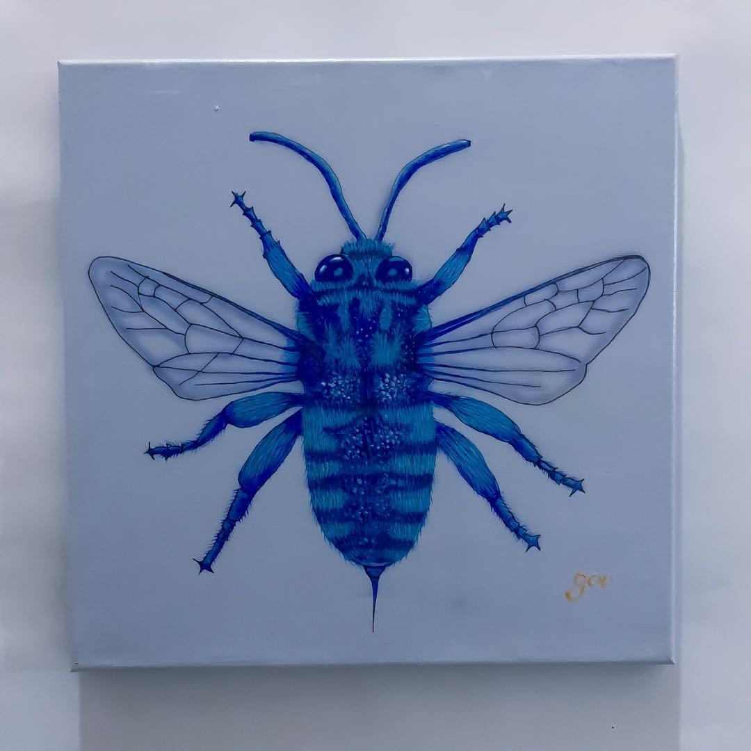 各種公募展入選作家による現代アートリアリズム作品　『ブルービー』