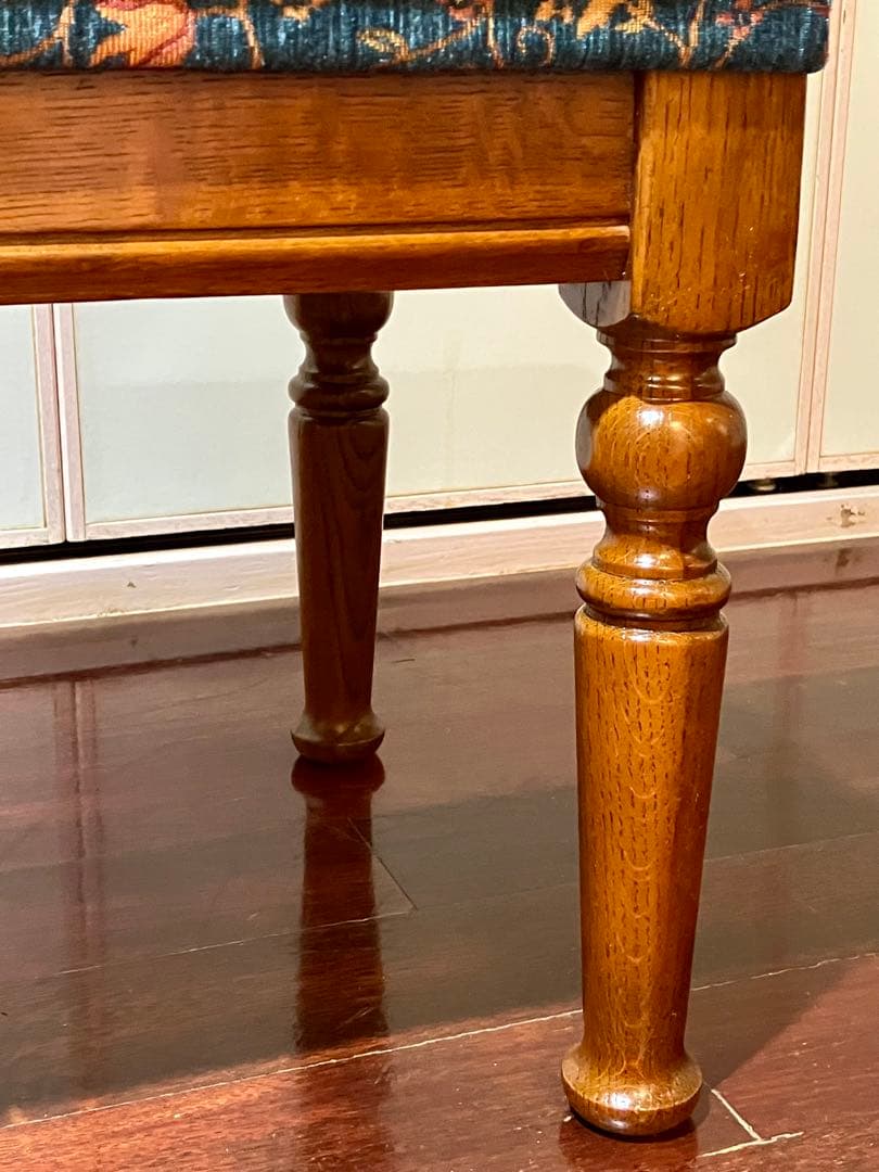 カントリーハウス 英国カントリー オーク材スツール 布張り 三越ブルージュ