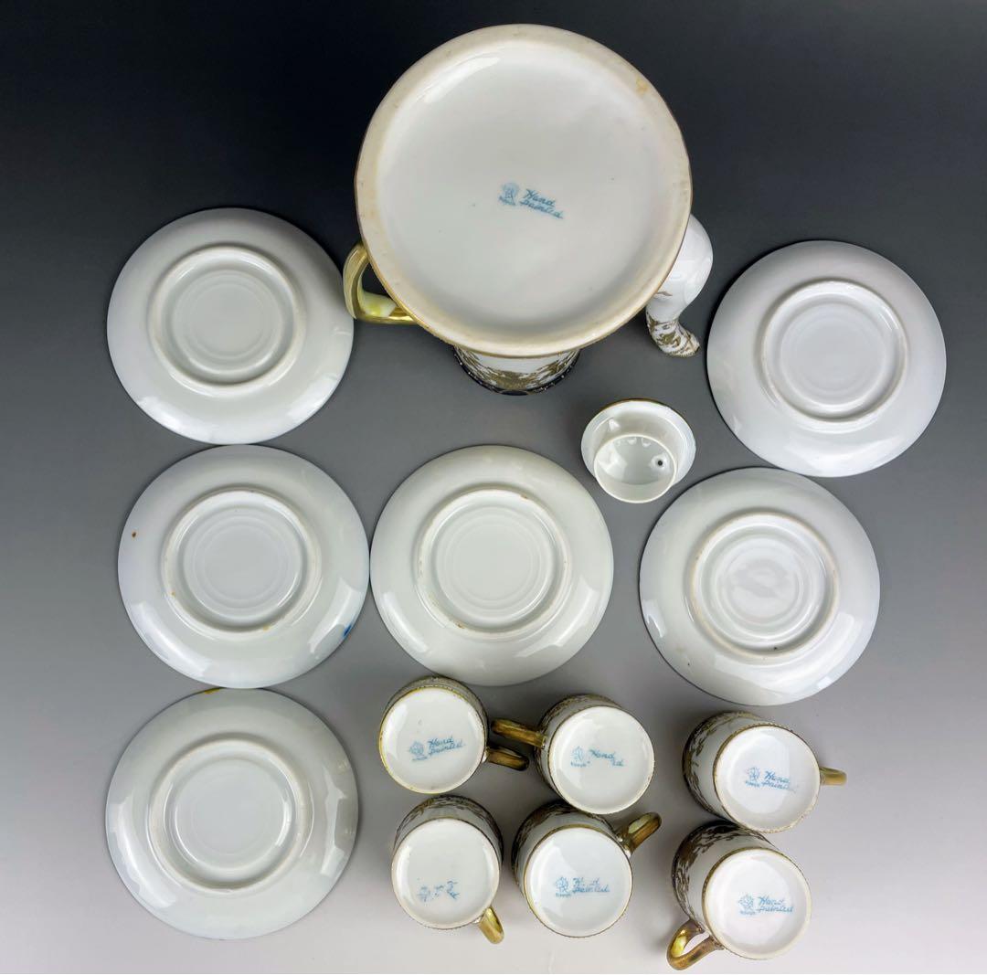 【希少】オールノリタケ デミタスセット ティーポット カップ ソーサー６客セット