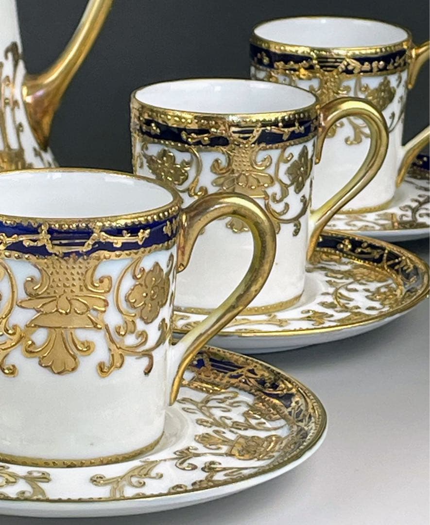 【希少】オールノリタケ デミタスセット ティーポット カップ ソーサー６客セット