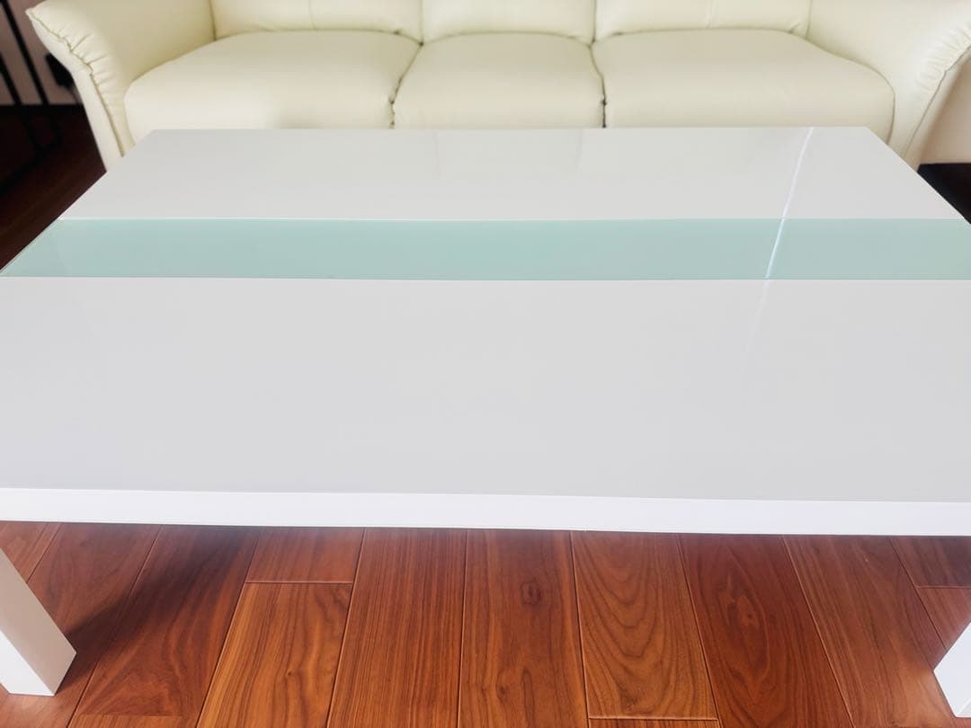 ホワイトテーブル 光沢仕上げ こたつ