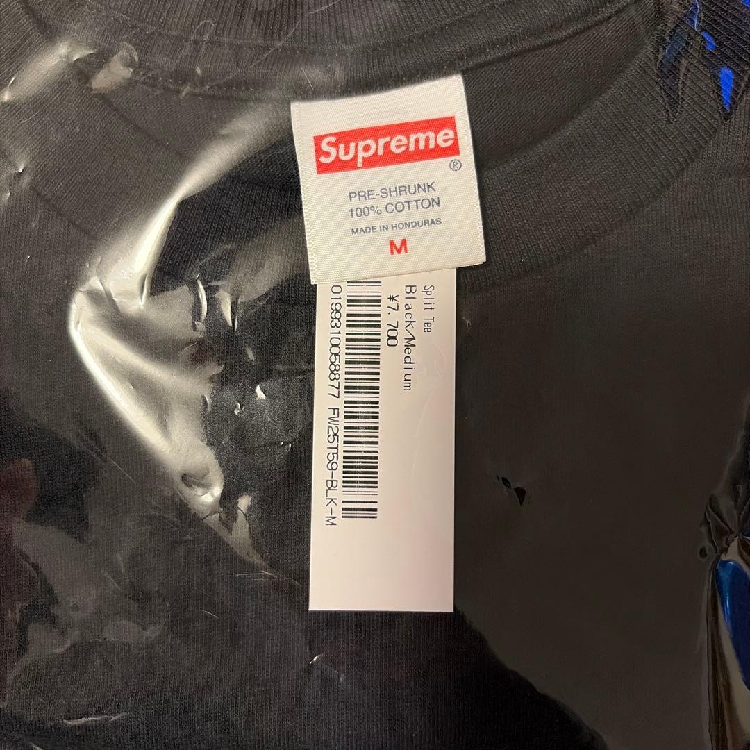 Supreme Split Tee ブラック Mサイズ