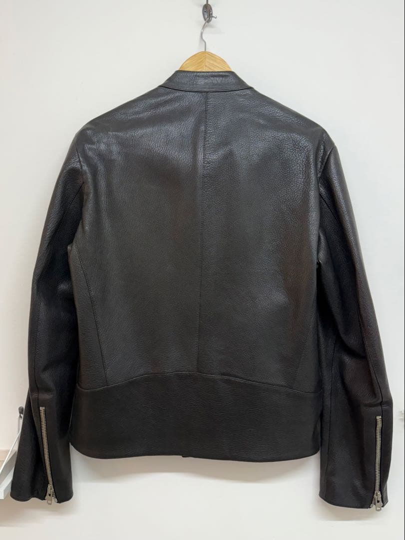 メゾンマルジェラ ゴートレザー ハの字ライダース 48 黒