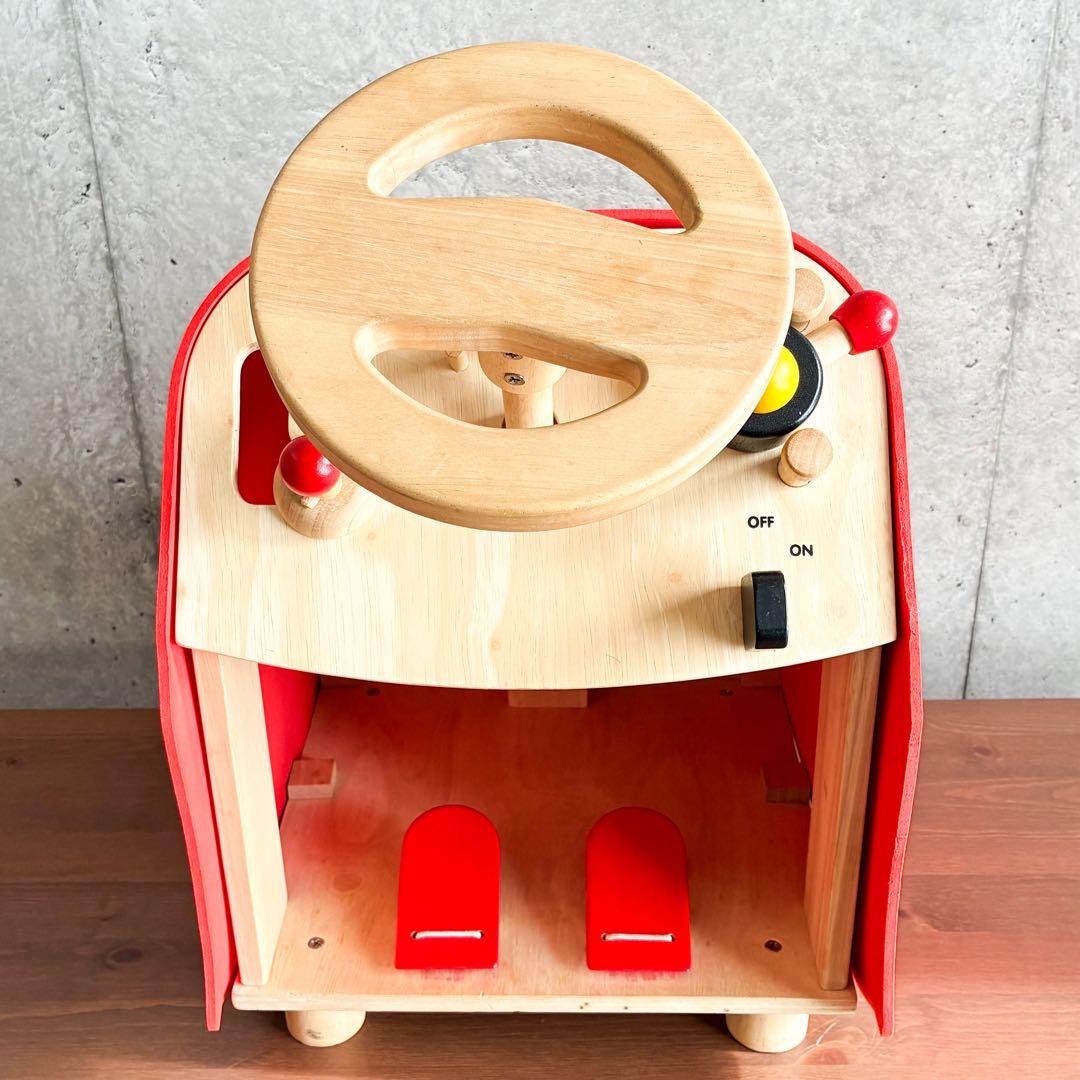 PLAN TOYS ドライビングシート　車　ハンドル　おもちゃ