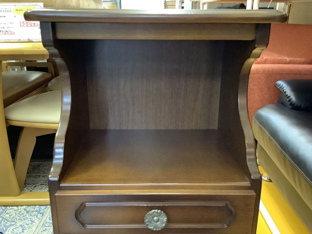 カリモク　コロニアル電話台/FAX台　アンティーク家具